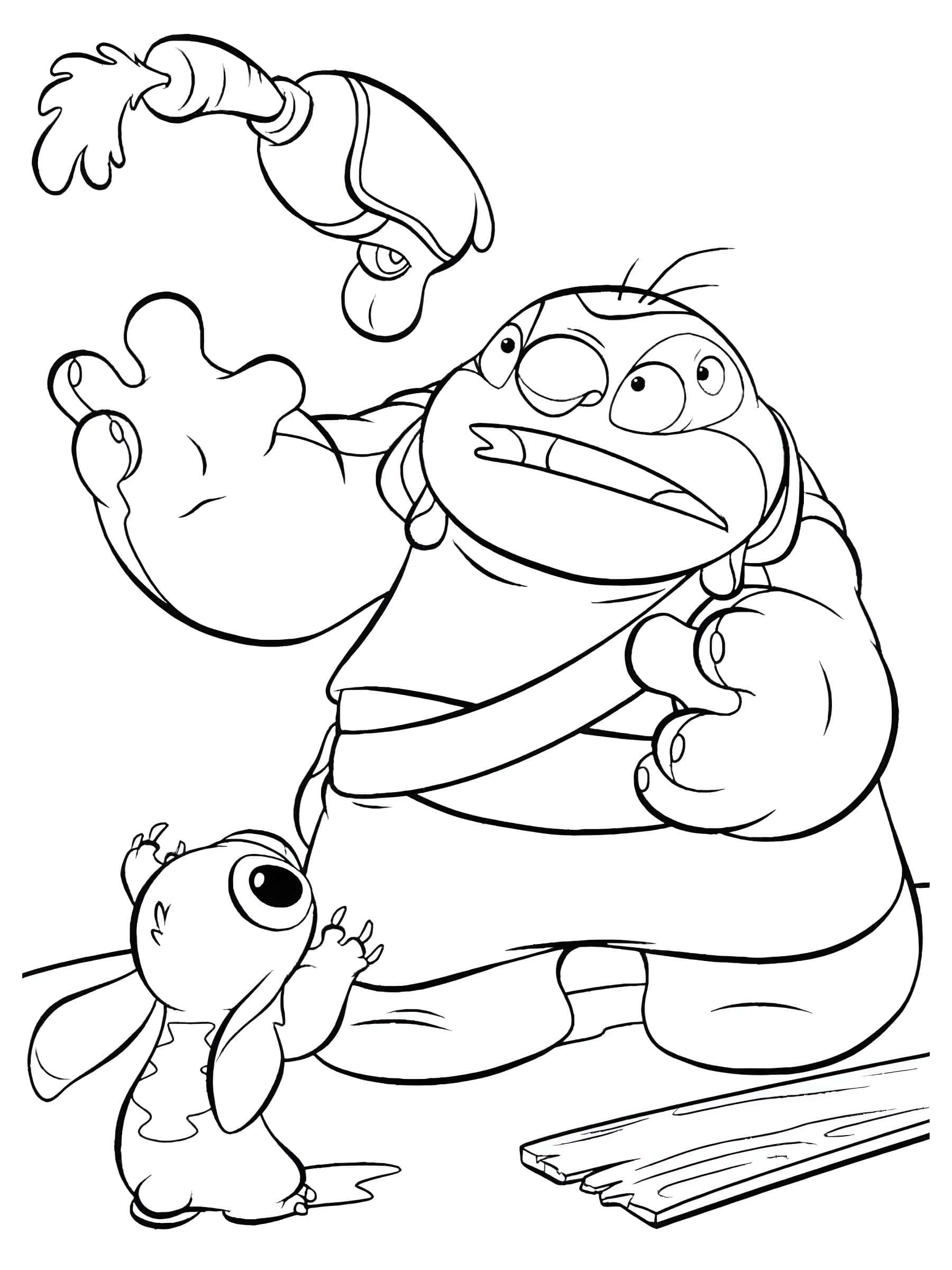 Fargeleggingsbilde: Fargeleggingsbilde Jumba Jookiba og Stitch