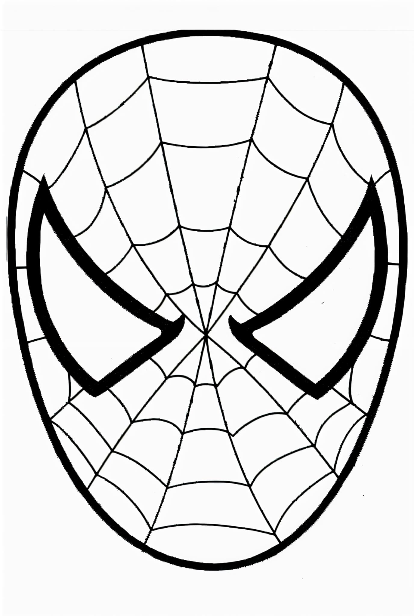 Fargeleggingsbilde Spiderman maske