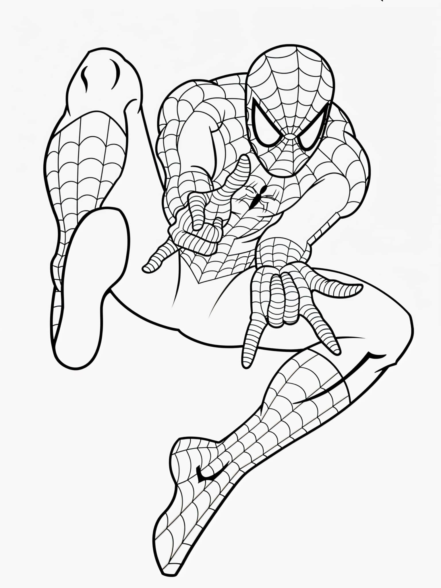 Fargeleggingsbilde: Fargeleggingsbilde Spiderman